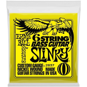 Ernie Ball 2837 6-String Bass Guitar Slinky Nickel